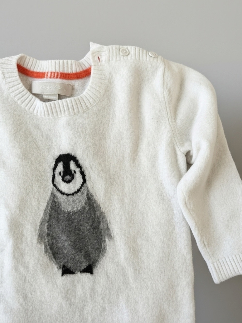 Christopher Fischer | 100% Cashmere Cream Penguin Sweater | Size 5/6